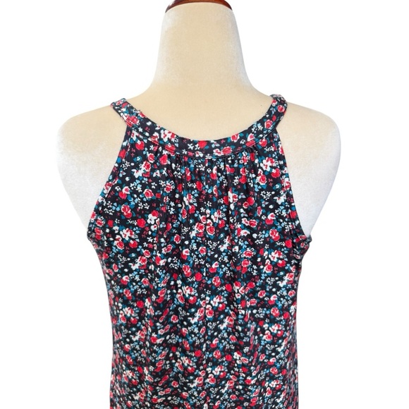 Floral Swing Mini Dress Built-In Bra Halter NEW Size Large Casual Summer NWT - Picture 4 of 15